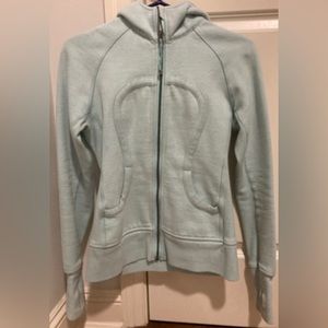 Lululemon Light Blue Scuba Zip Up Hoodie